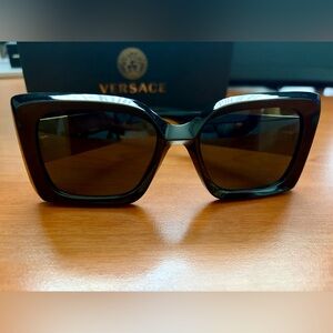 Versace Women’s Black Oversized Square Sunglasses